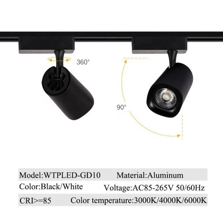 Black White Dimmable LED Track Lights suppliers