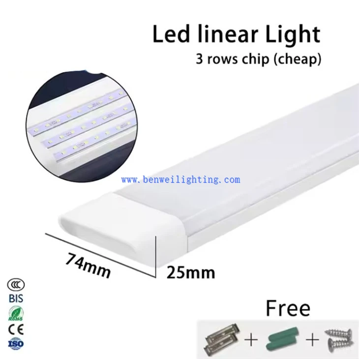 Led Batten Light 110-277V 15W 6100K