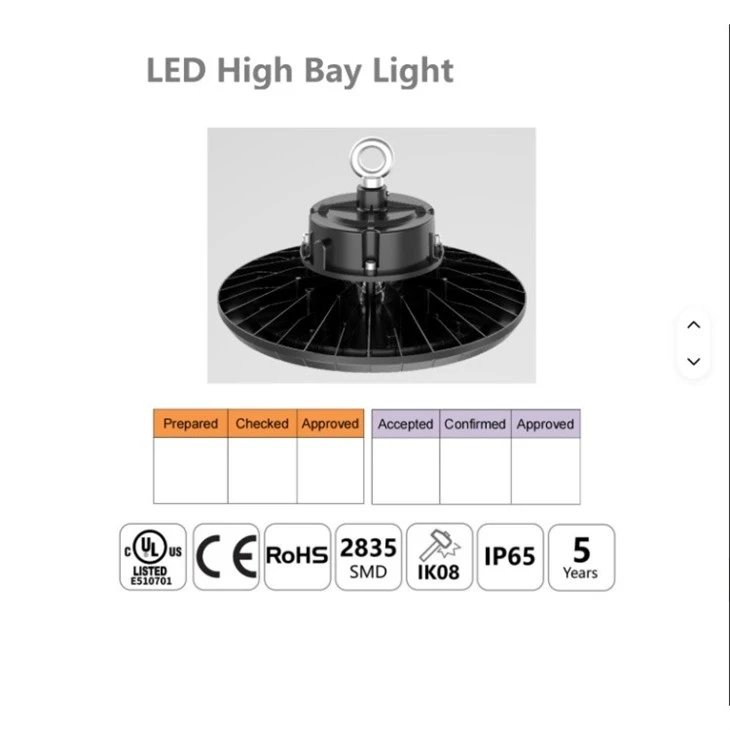 UFO Dimmable Sensor High Bay Light high quality